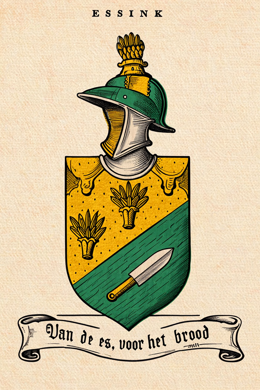 Familiewapen van de achternaam ESSINK (vergrendeld)