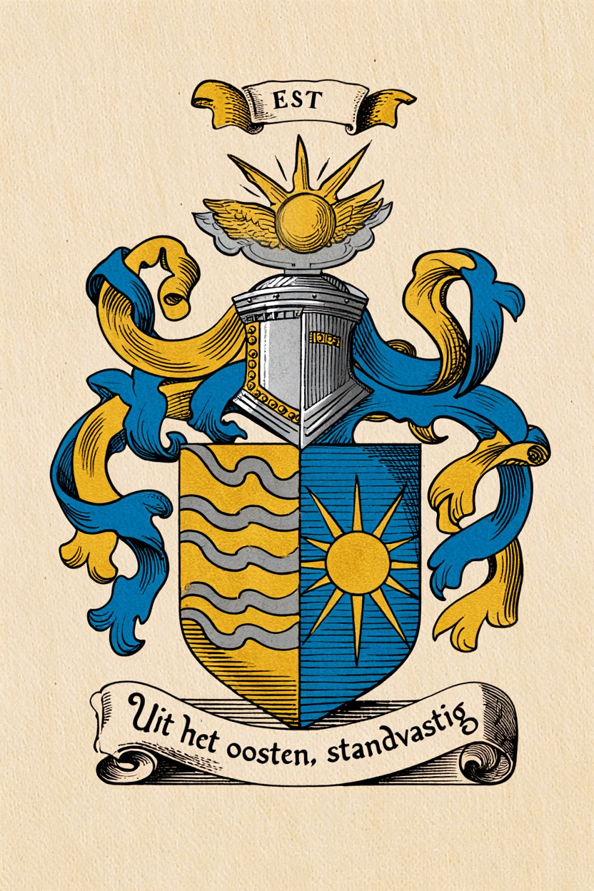 Familiewapen van de achternaam EST (vergrendeld)