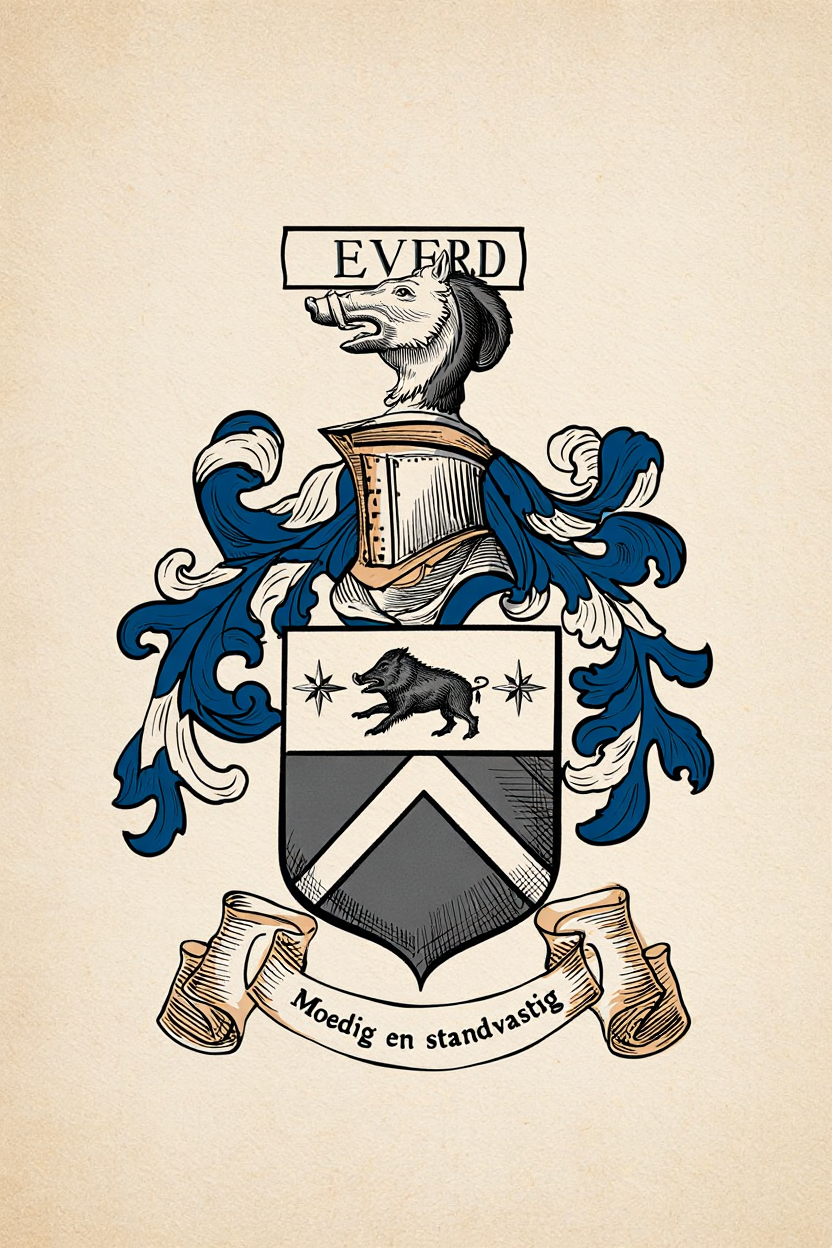 Familiewapen van de achternaam EVERD (vergrendeld)
