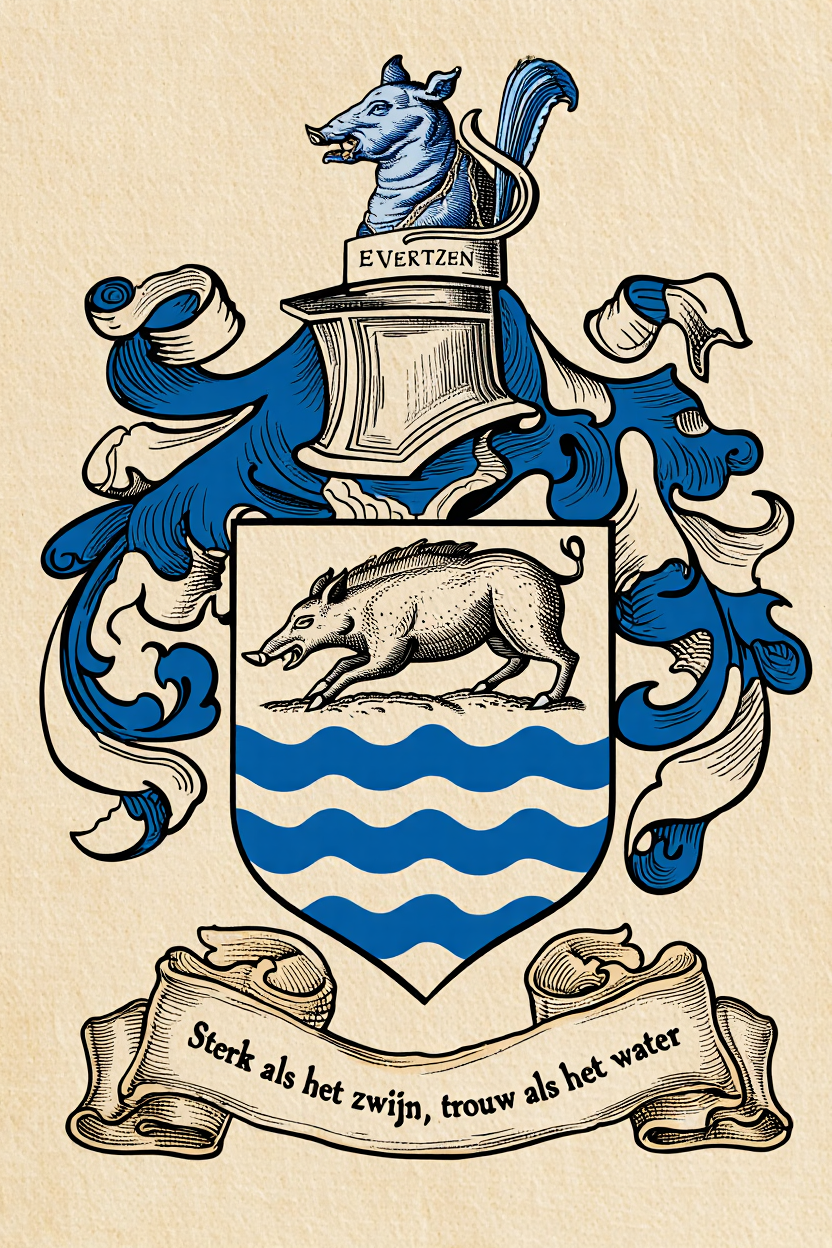 Familiewapen van de achternaam EVERTZEN (vergrendeld)