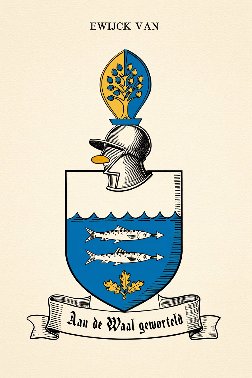 Familiewapen van de achternaam EWIJCK VAN (vergrendeld)
