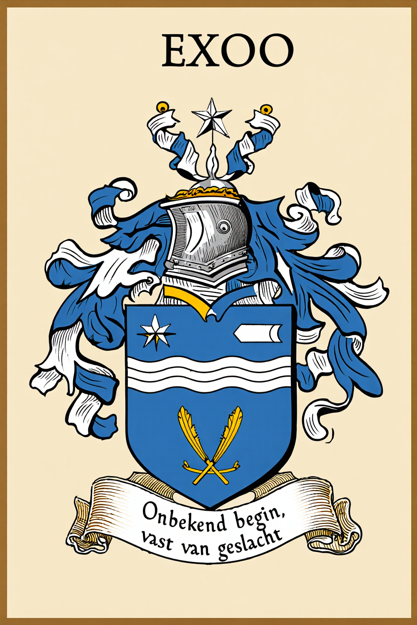 Familiewapen van de achternaam EXOO (vergrendeld)