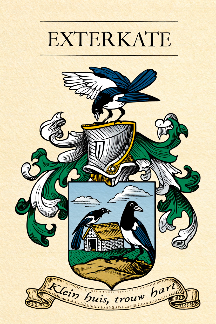 Familiewapen van de achternaam EXTERKATE (vergrendeld)