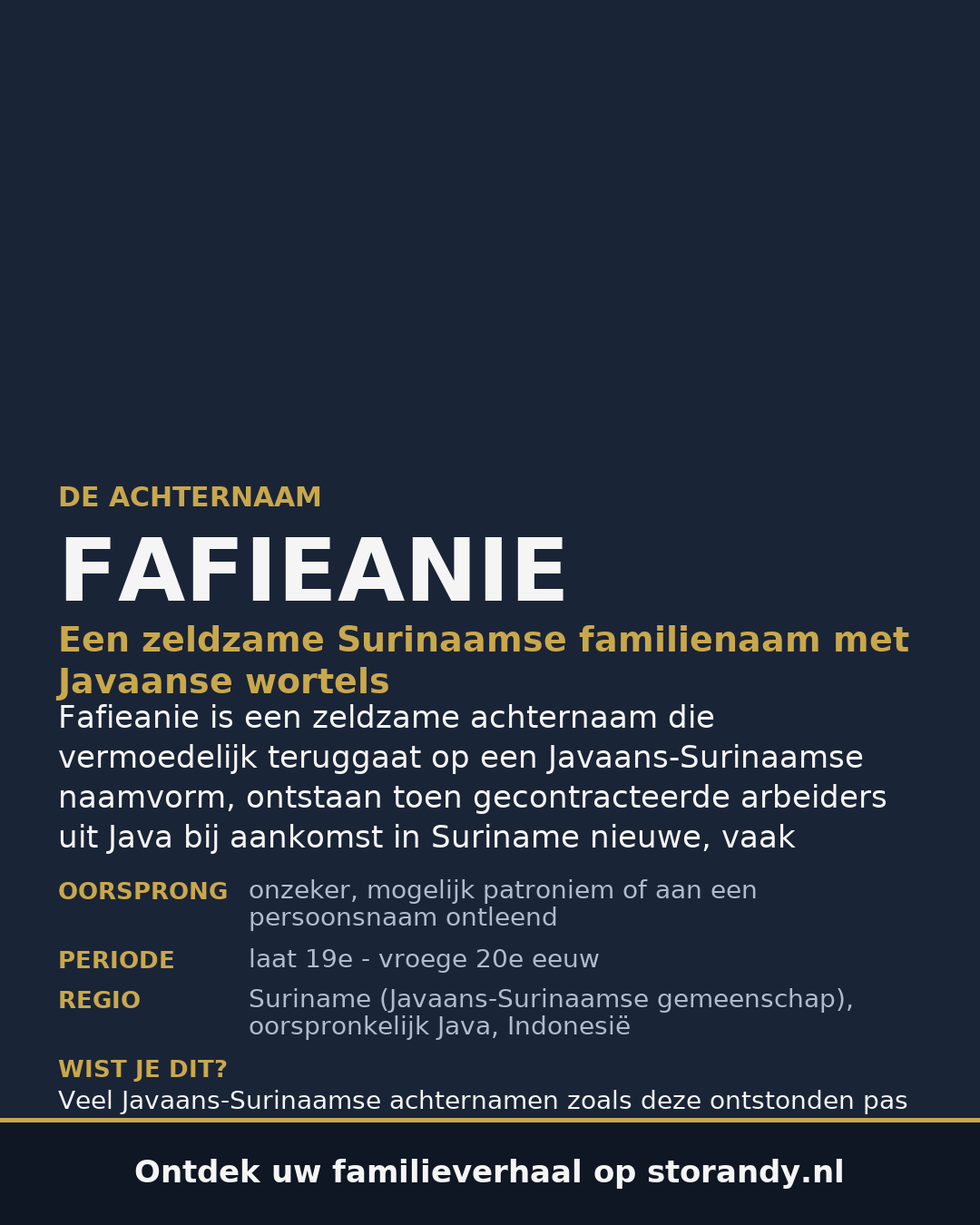 Familiewapen van de achternaam FAFIEANIE