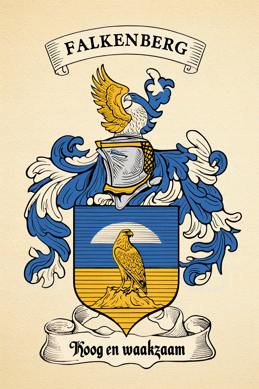 Familiewapen van de achternaam FALKENBERG (vergrendeld)