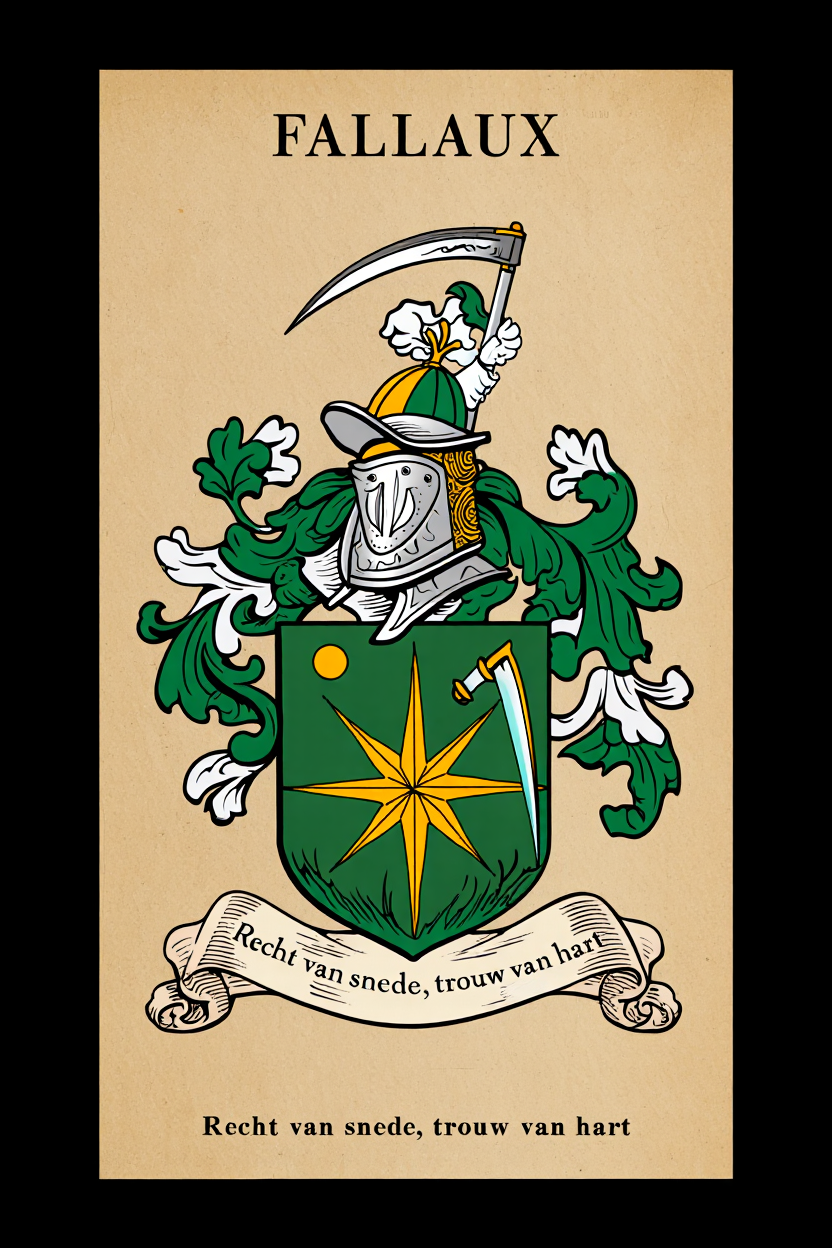 Familiewapen van de achternaam FALLAUX (vergrendeld)