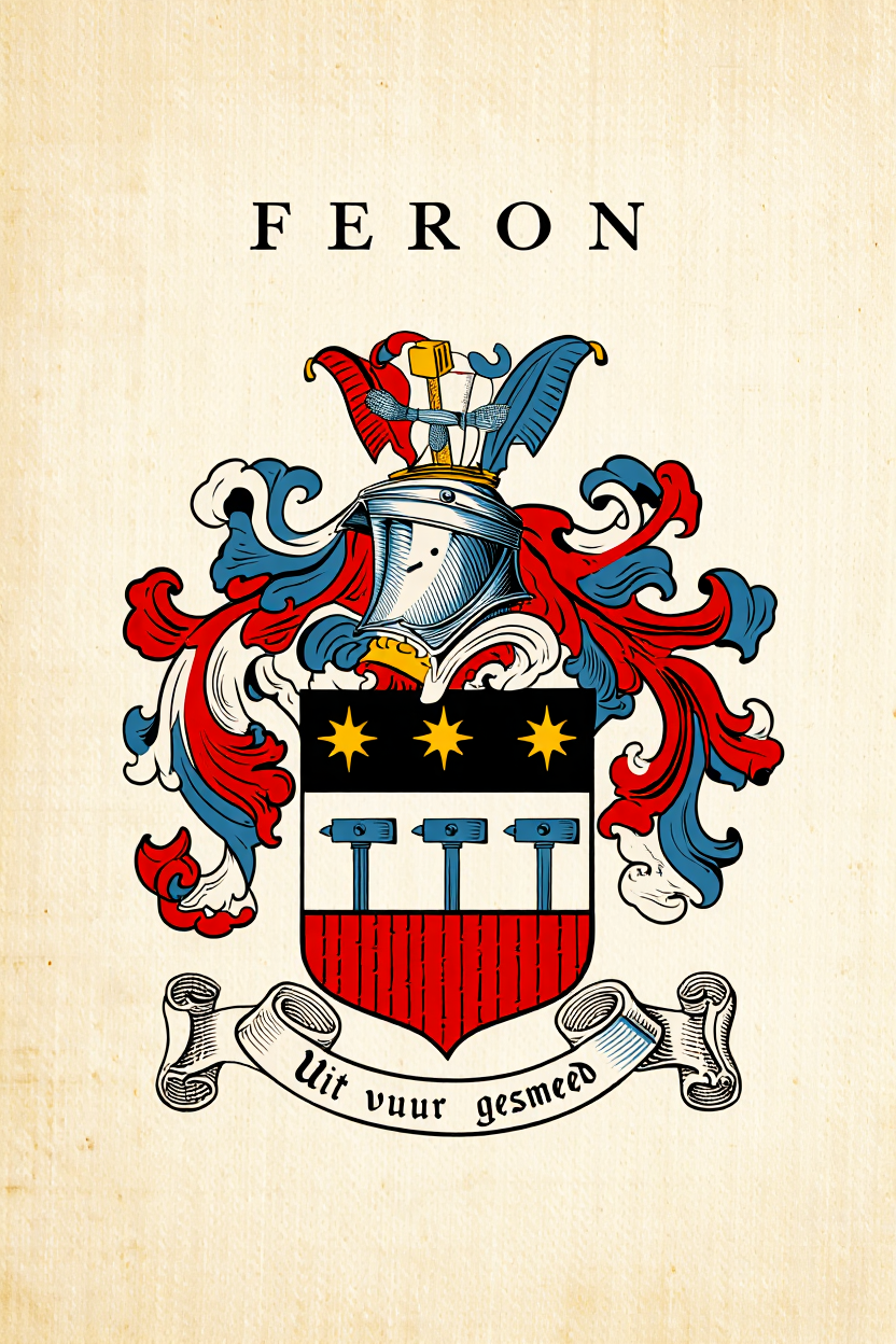 Familiewapen van de achternaam FERON (vergrendeld)