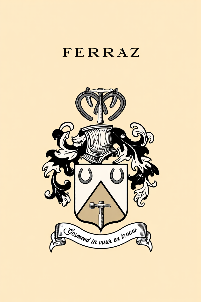 Familiewapen van de achternaam FERRAZ (vergrendeld)