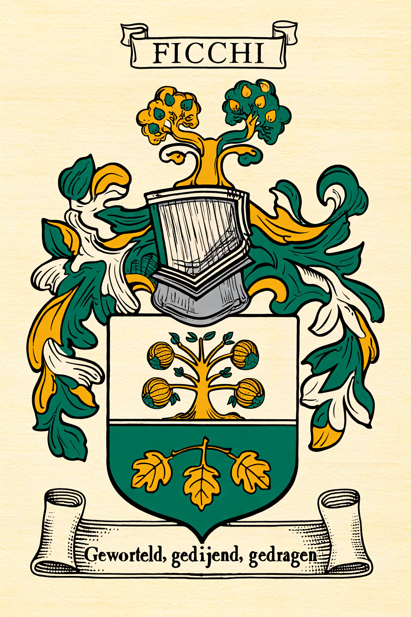 Familiewapen van de achternaam FICCHI (vergrendeld)