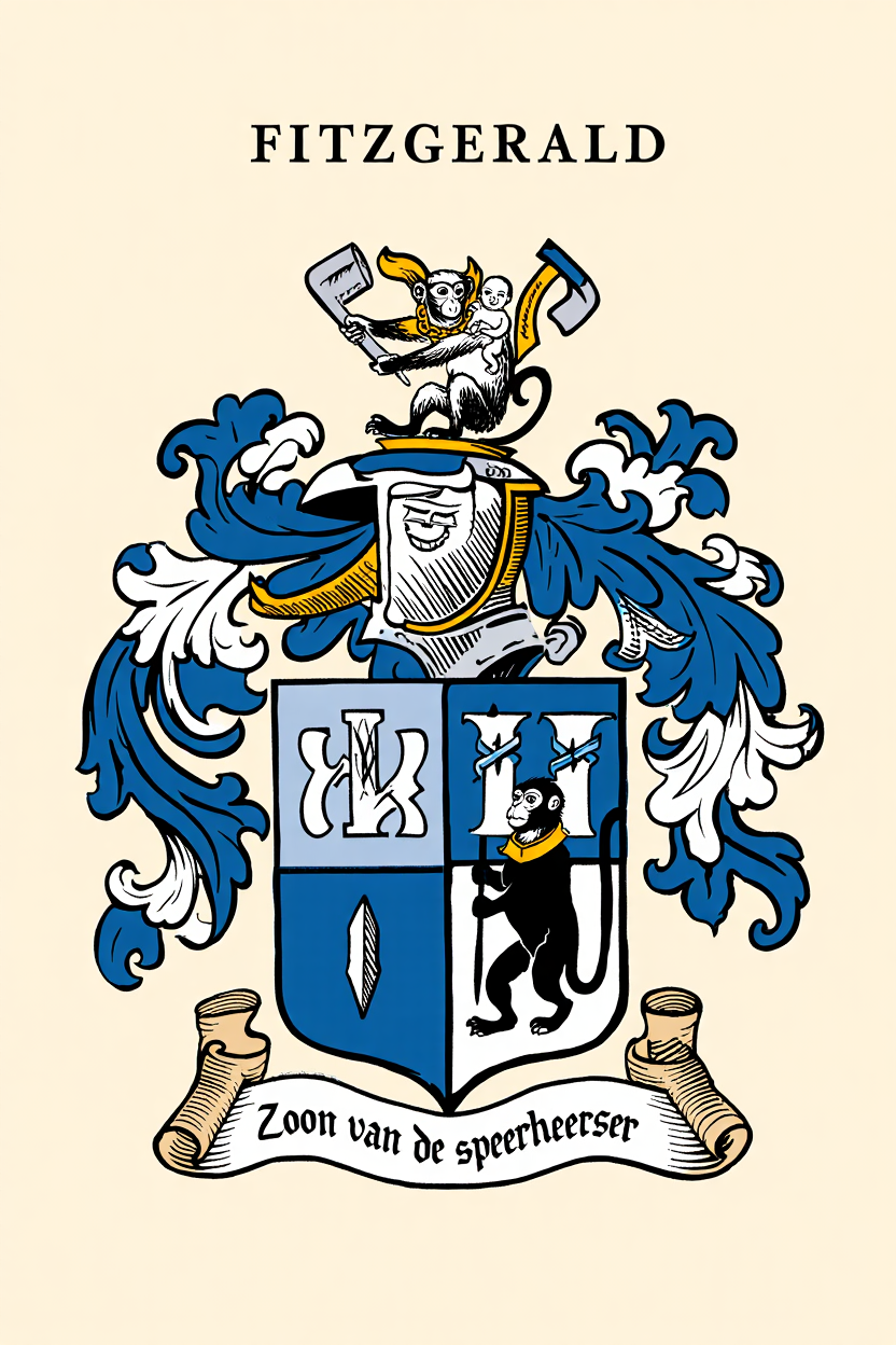 Familiewapen van de achternaam FITZGERALD (vergrendeld)