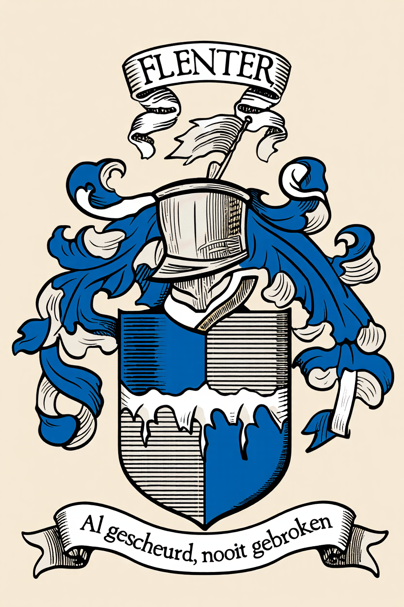 Familiewapen van de achternaam FLENTER (vergrendeld)