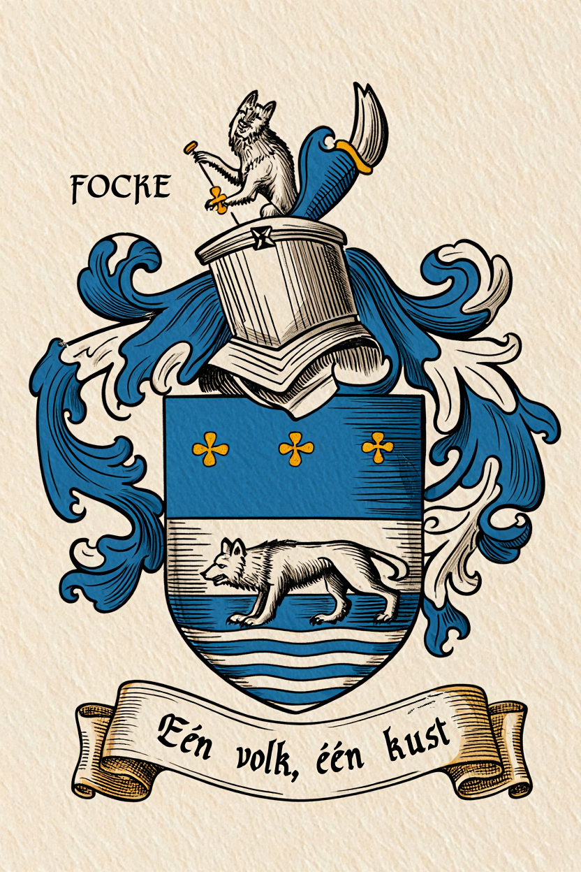 Familiewapen van de achternaam FOCKE (vergrendeld)