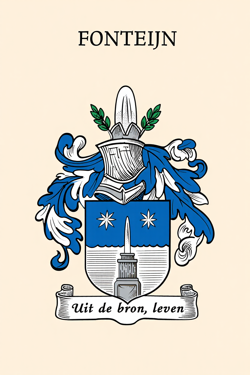 Familiewapen van de achternaam FONTEIJN (vergrendeld)