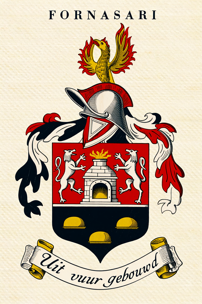 Familiewapen van de achternaam FORNASARI (vergrendeld)