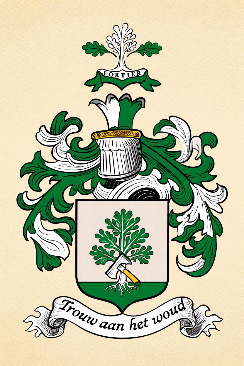 Familiewapen van de achternaam FORTIER (vergrendeld)