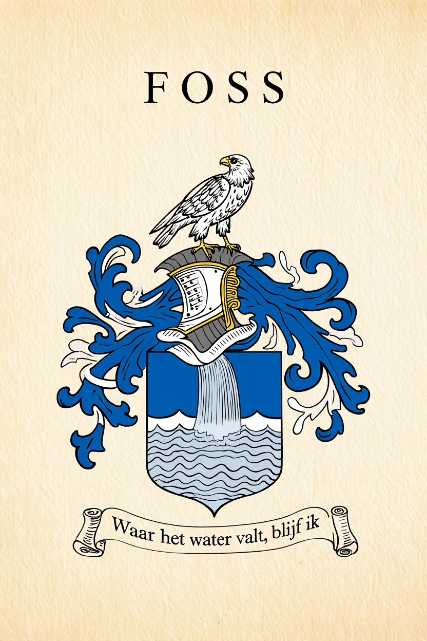 Familiewapen van de achternaam FOSS (vergrendeld)