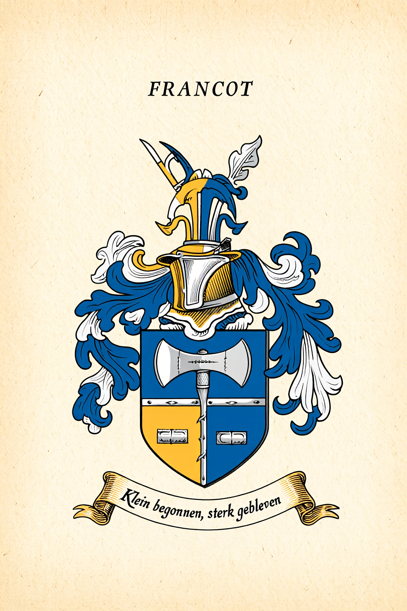 Familiewapen van de achternaam FRANCOT (vergrendeld)