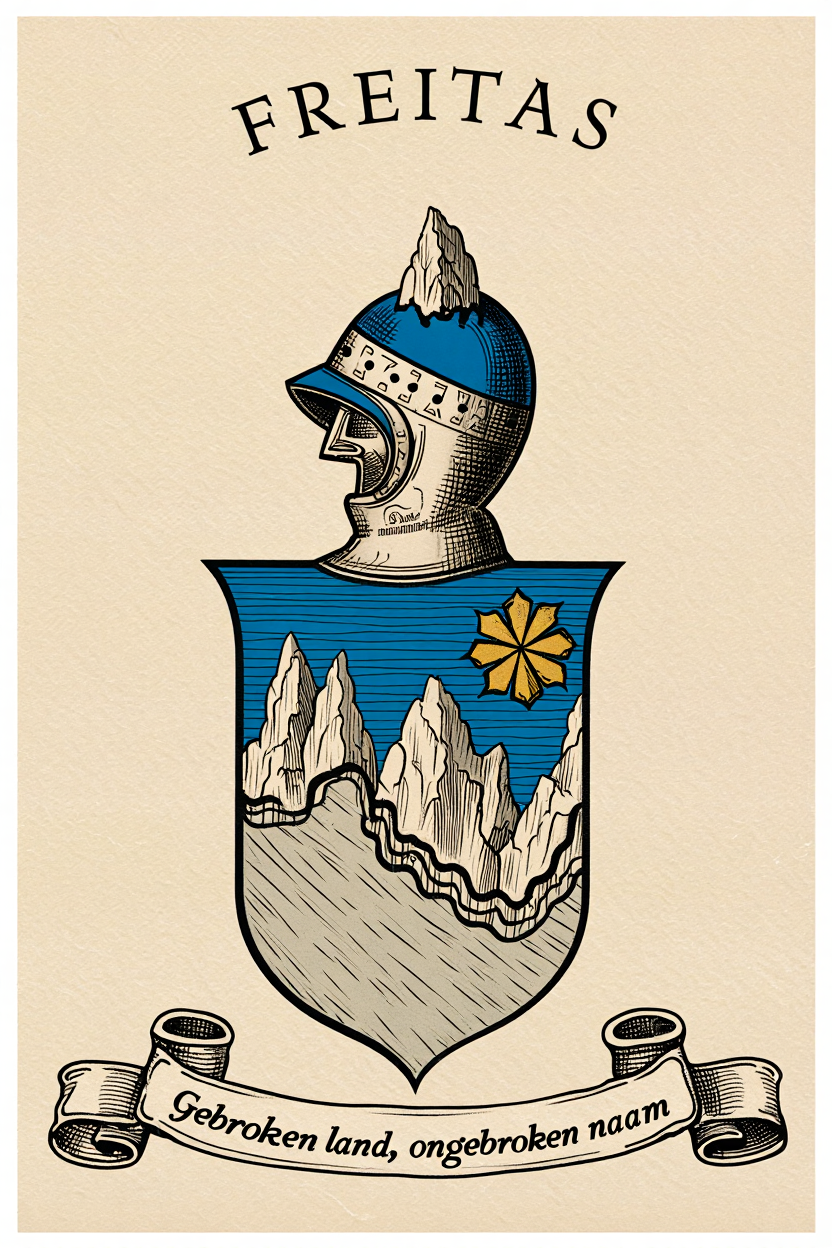 Familiewapen van de achternaam FREITAS (vergrendeld)