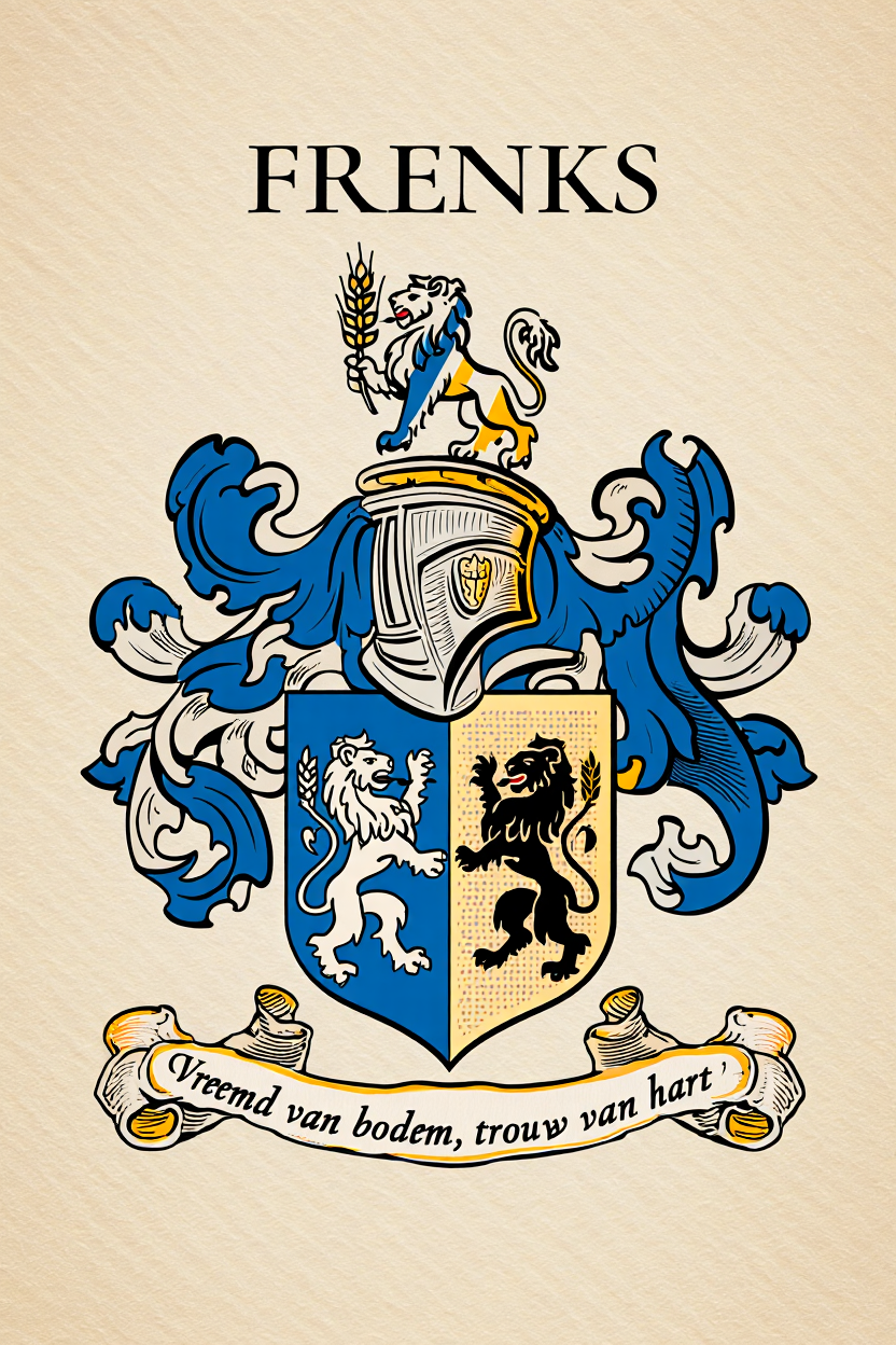 Familiewapen van de achternaam FRENKS (vergrendeld)