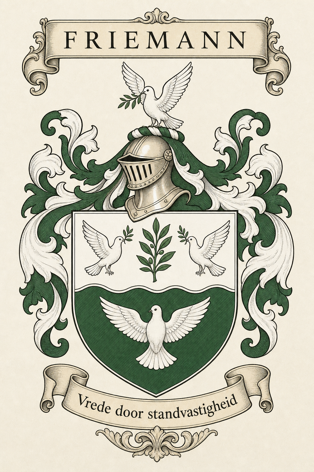 Familiewapen van de achternaam FRIEMANN (vergrendeld)