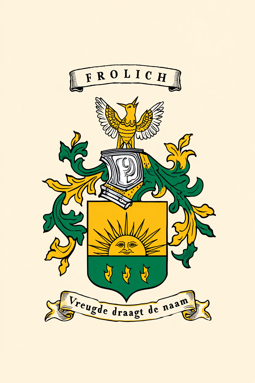 Familiewapen van de achternaam FROLICH (vergrendeld)