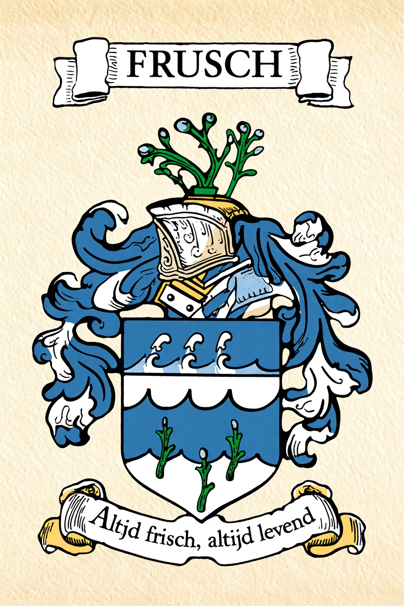 Familiewapen van de achternaam FRUSCH (vergrendeld)