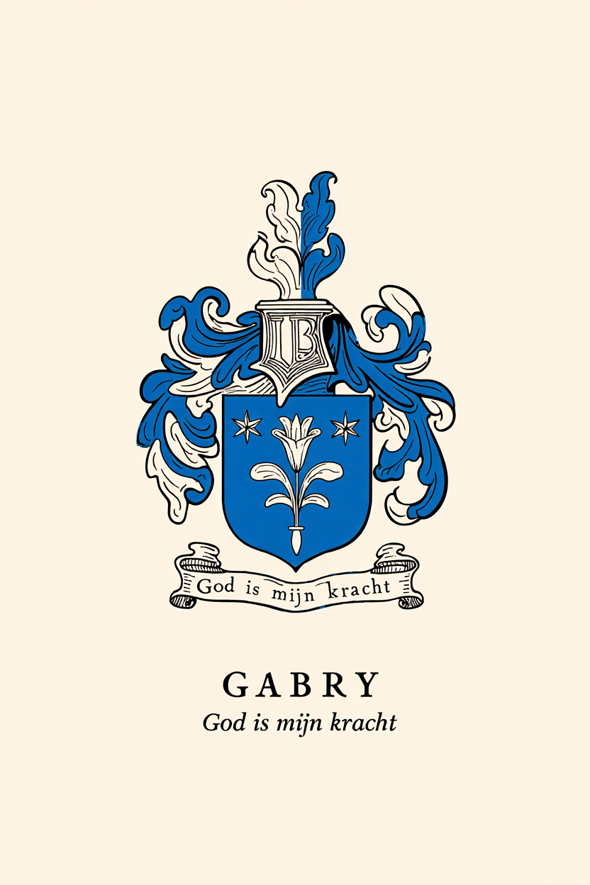 Familiewapen van de achternaam GABRY (vergrendeld)