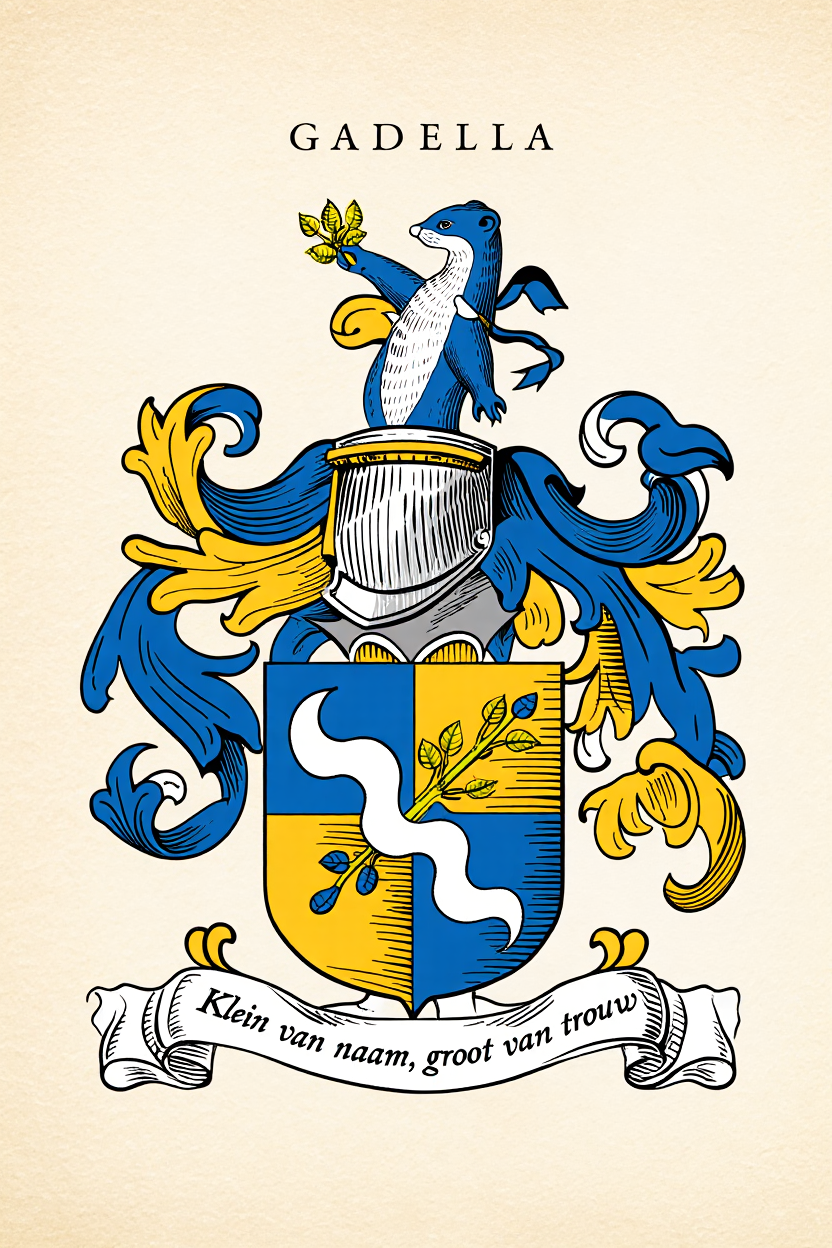 Familiewapen van de achternaam GADELLA (vergrendeld)