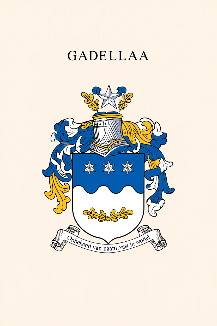 Familiewapen van de achternaam GADELLAA (vergrendeld)