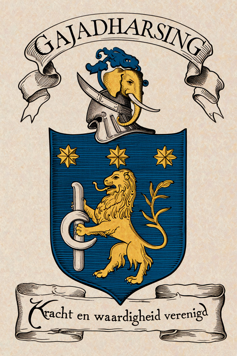 Familiewapen van de achternaam GAJADHARSING (vergrendeld)