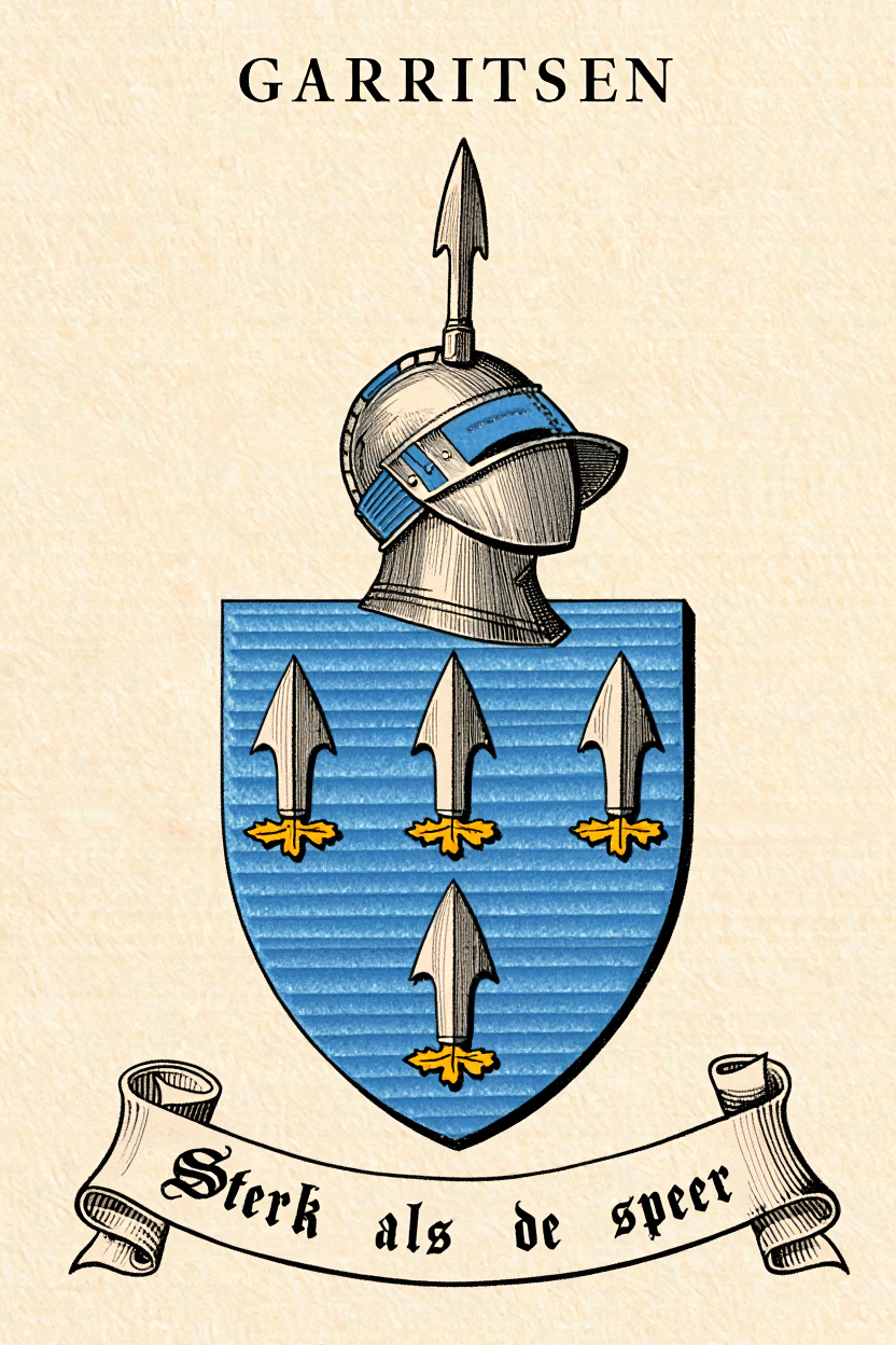 Familiewapen van de achternaam GARRITSEN (vergrendeld)