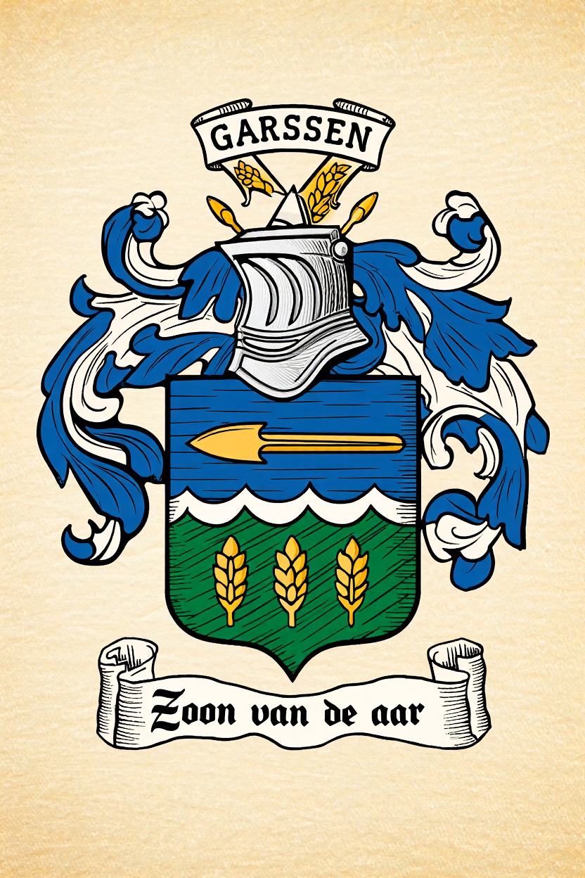 Familiewapen van de achternaam GARSSEN (vergrendeld)