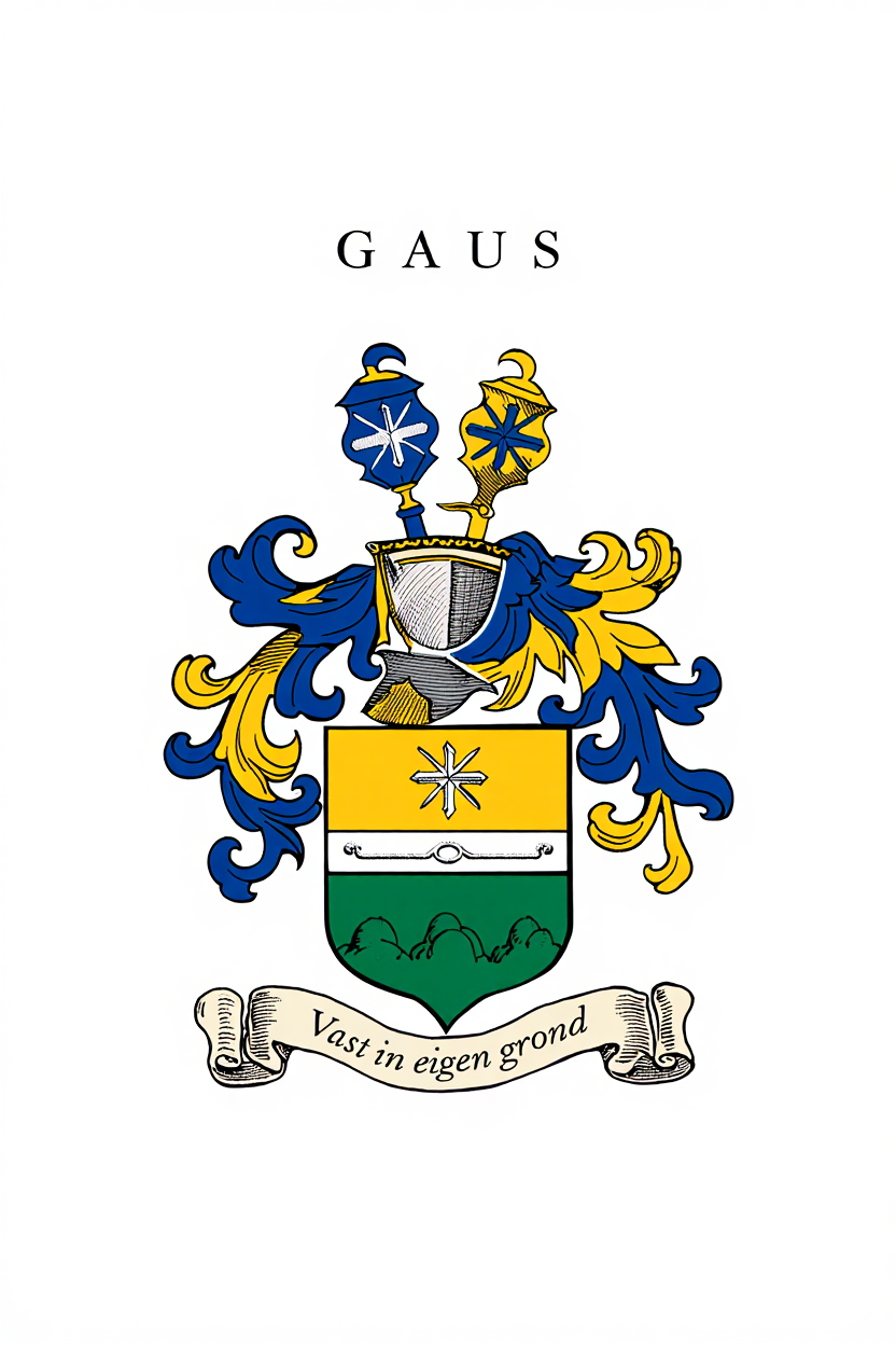 Familiewapen van de achternaam GAUS (vergrendeld)