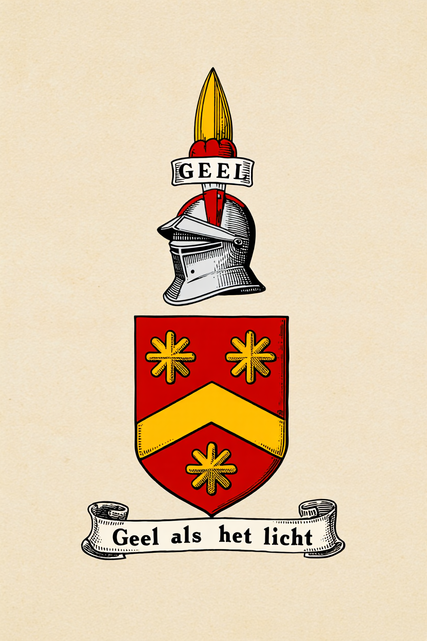 Familiewapen van de achternaam GEEL (vergrendeld)