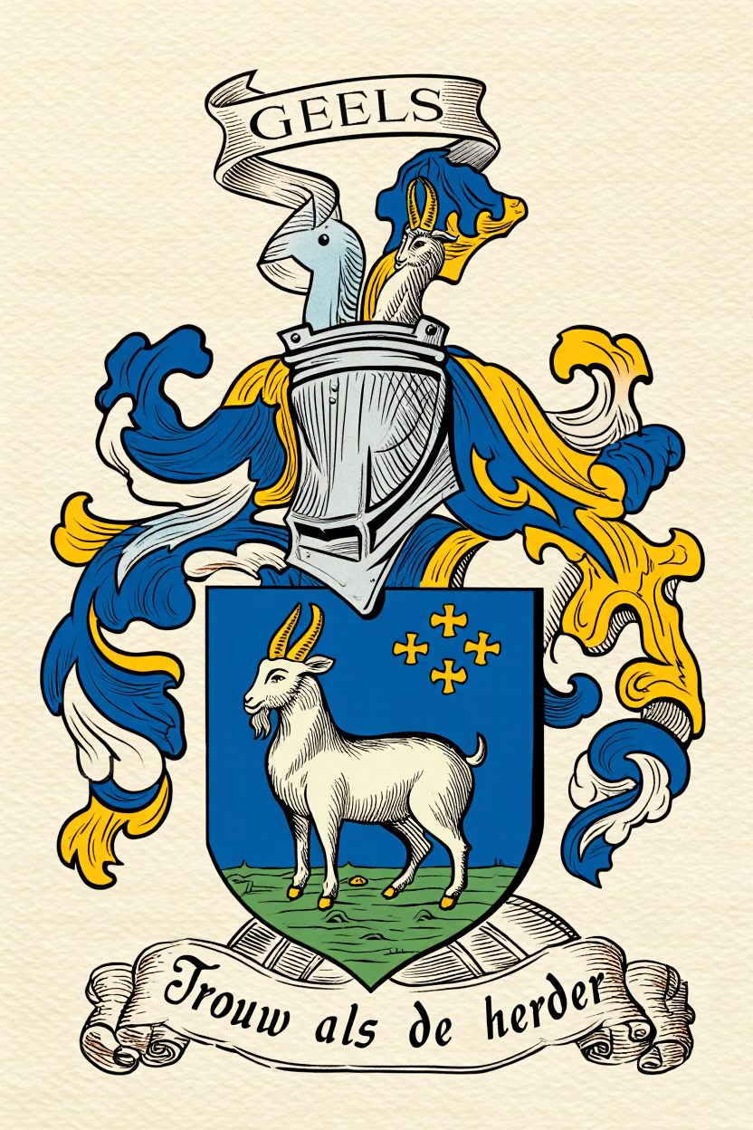 Familiewapen van de achternaam GEELS (vergrendeld)