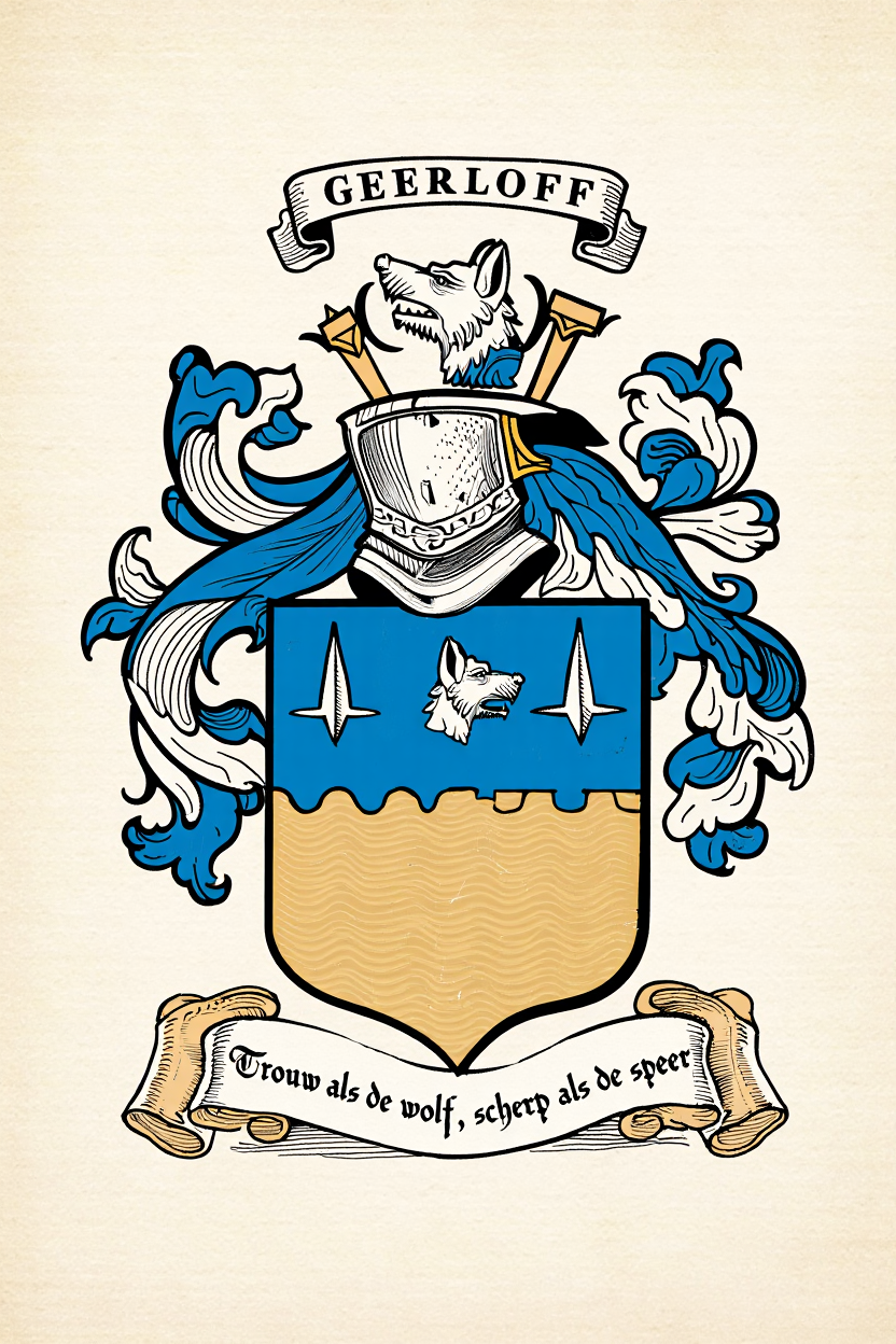 Familiewapen van de achternaam GEERLOFF (vergrendeld)