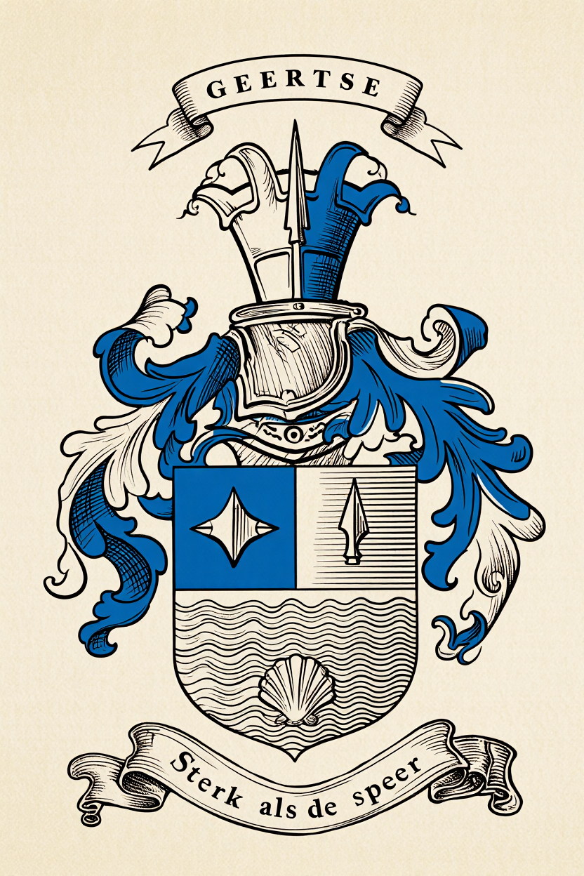 Familiewapen van de achternaam GEERTSE (vergrendeld)