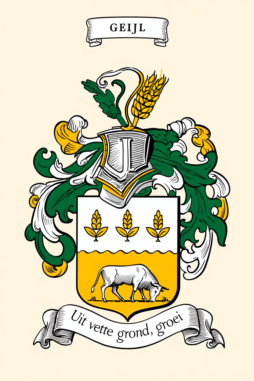 Familiewapen van de achternaam GEIJL (vergrendeld)