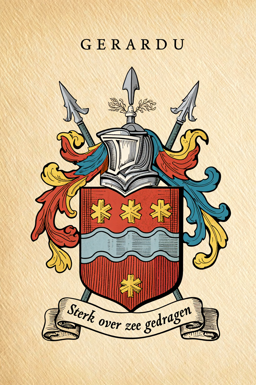 Familiewapen van de achternaam GERARDU (vergrendeld)