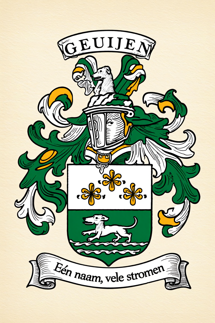 Familiewapen van de achternaam GEUIJEN (vergrendeld)