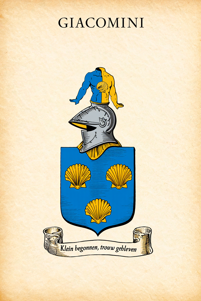 Familiewapen van de achternaam GIACOMINI (vergrendeld)