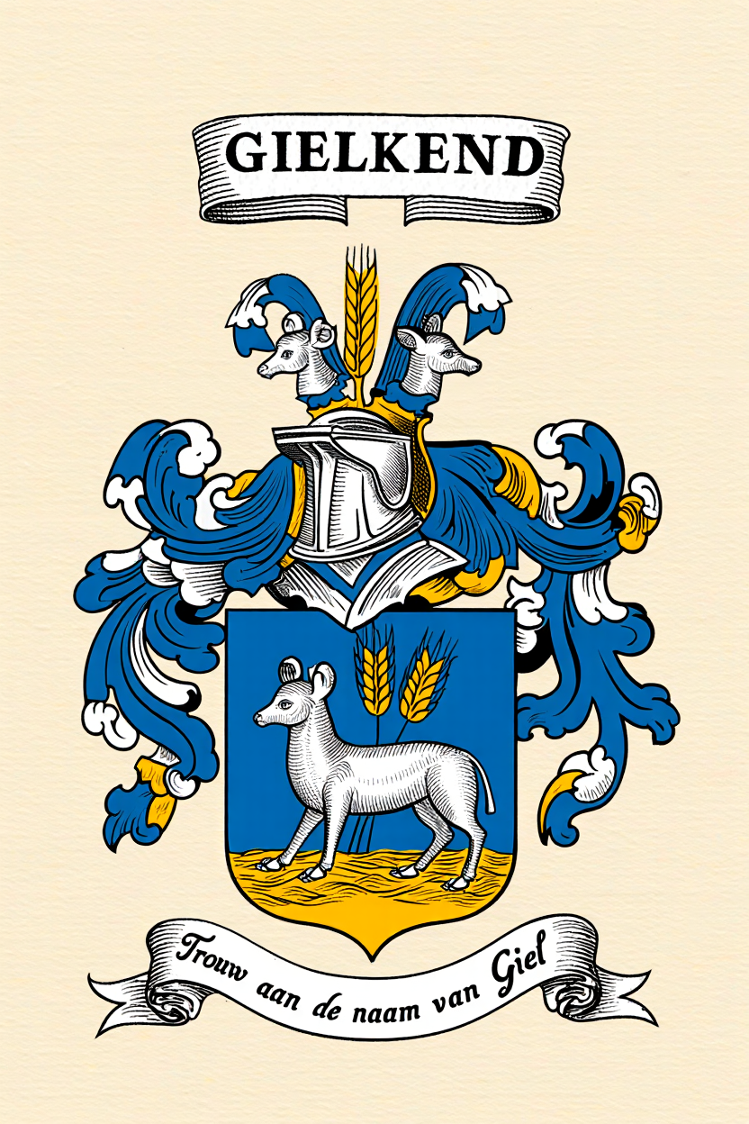 Familiewapen van de achternaam GIELKEND (vergrendeld)