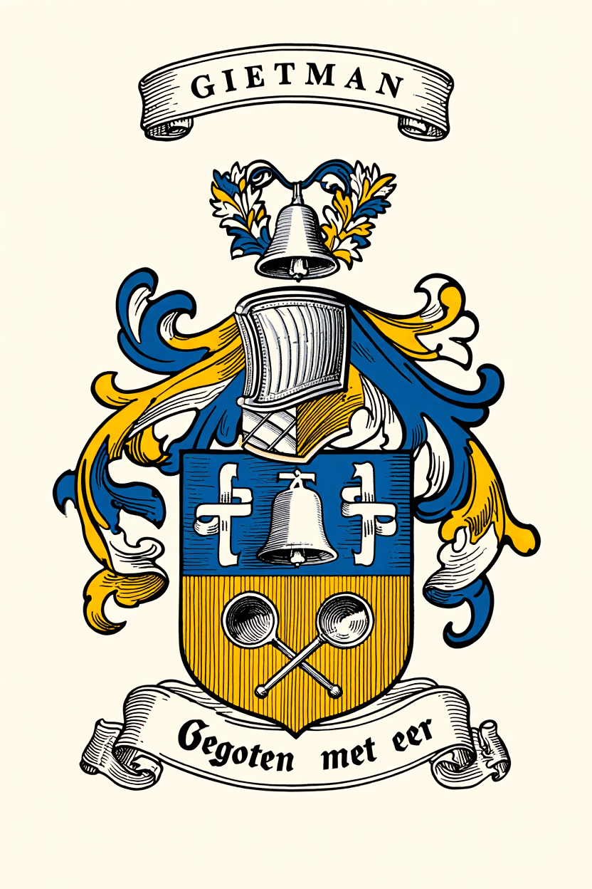 Familiewapen van de achternaam GIETMAN (vergrendeld)