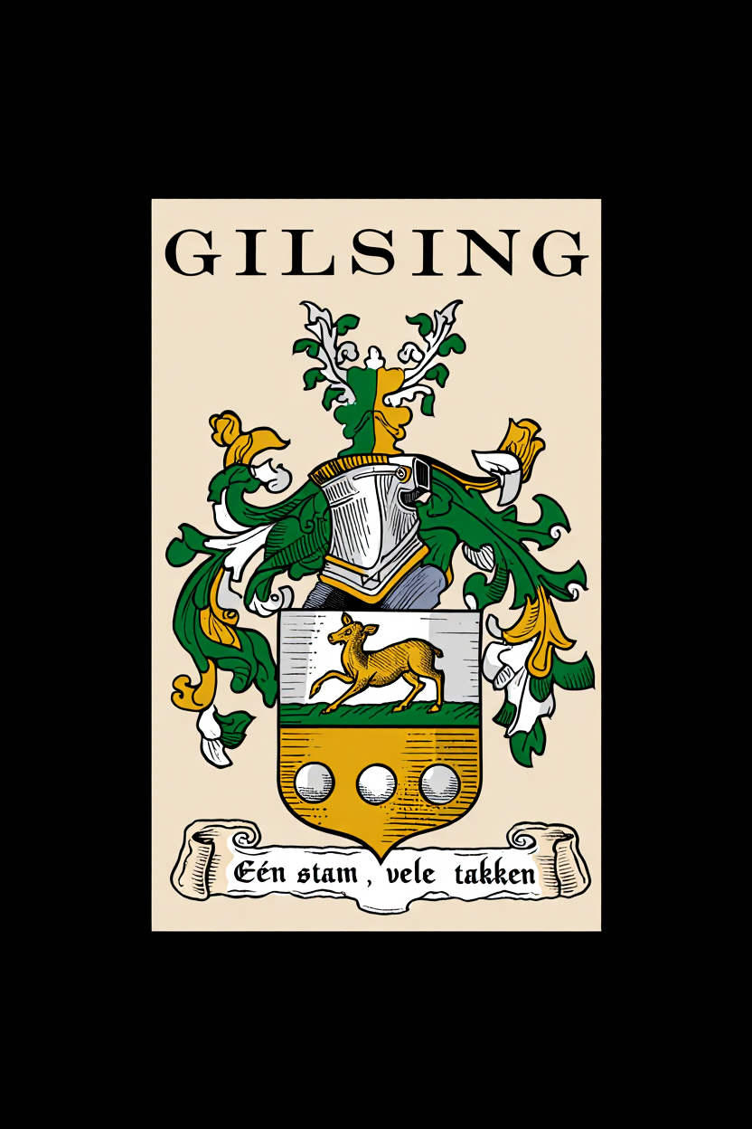 Familiewapen van de achternaam GILSING (vergrendeld)