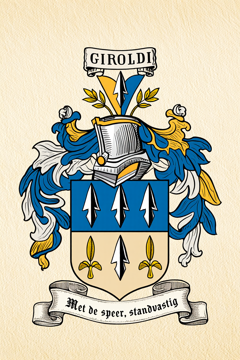 Familiewapen van de achternaam GIROLDI (vergrendeld)