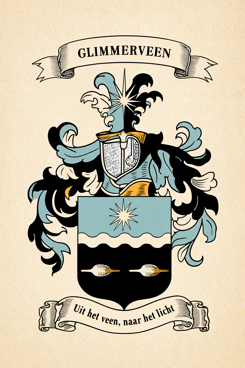 Familiewapen van de achternaam GLIMMERVEEN (vergrendeld)