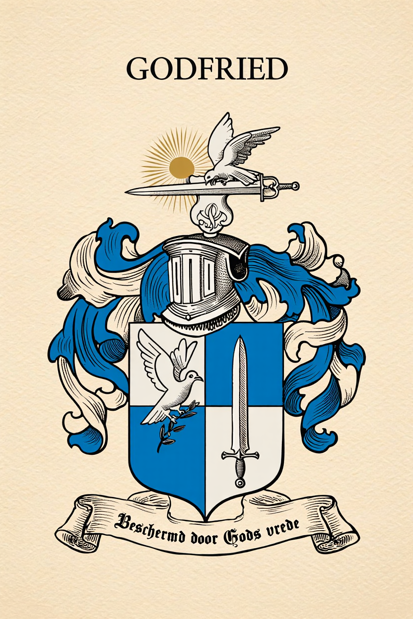 Familiewapen van de achternaam GODFRIED (vergrendeld)