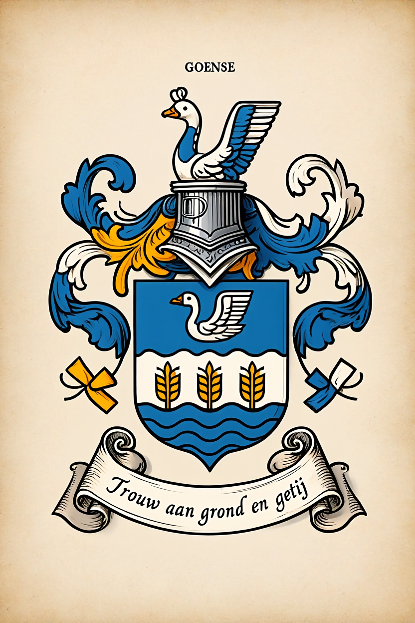 Familiewapen van de achternaam GOENSE (vergrendeld)