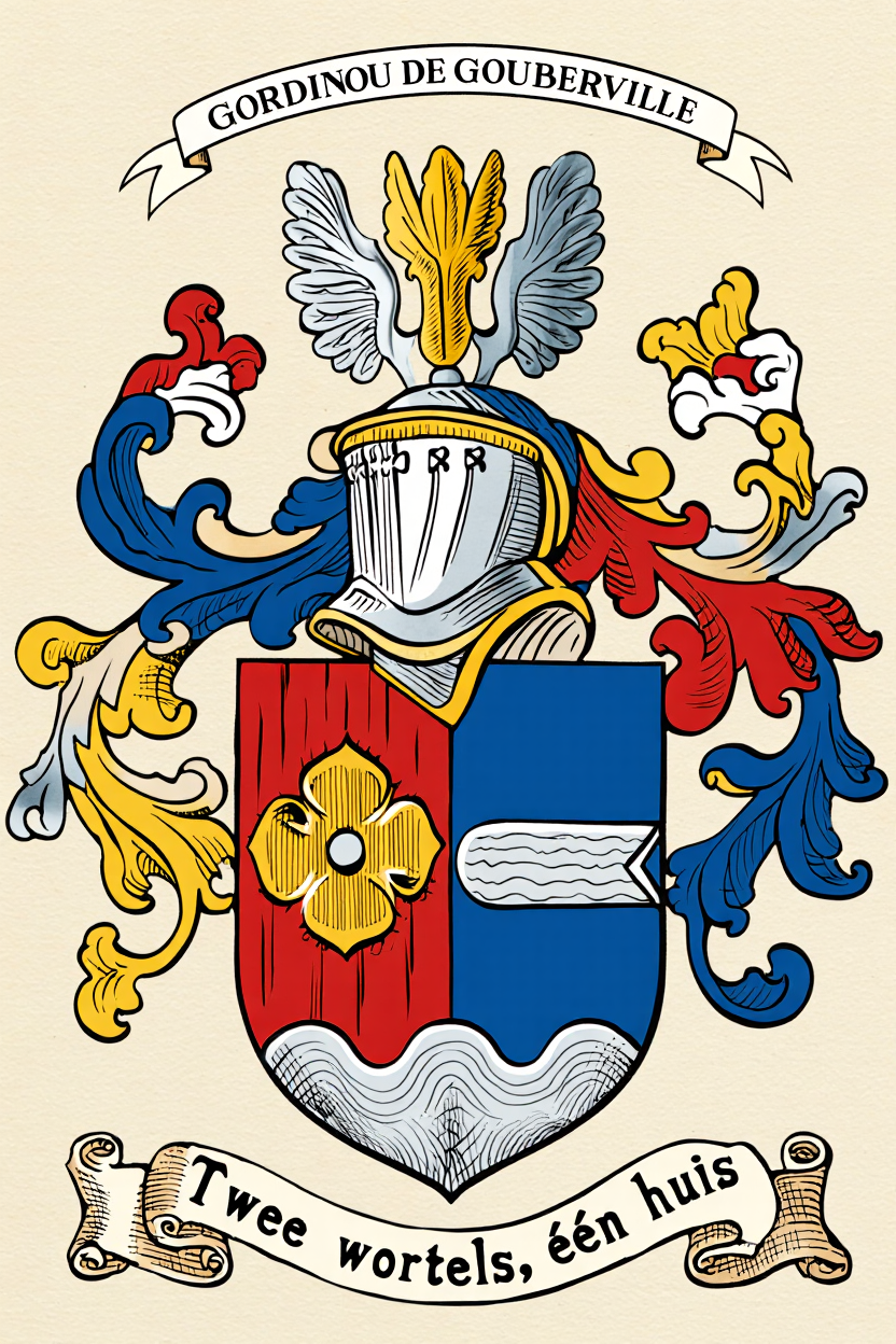 Familiewapen van de achternaam GORDINOU DE GOUBERVILLE