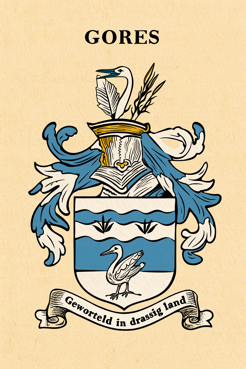 Familiewapen van de achternaam GORES (vergrendeld)